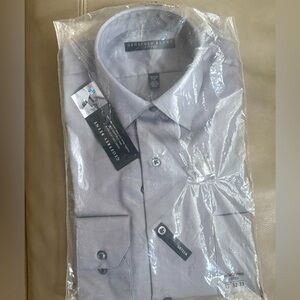 Geoffrey Beene Wrinkle-free Satin Men’s Fitted Shirt, 15/32-33
